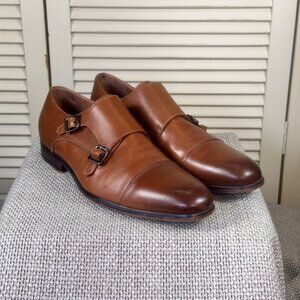 Toecap Combatant Gentleman Brown Monk Strap Loafers Shoes Business Formal Size 8
